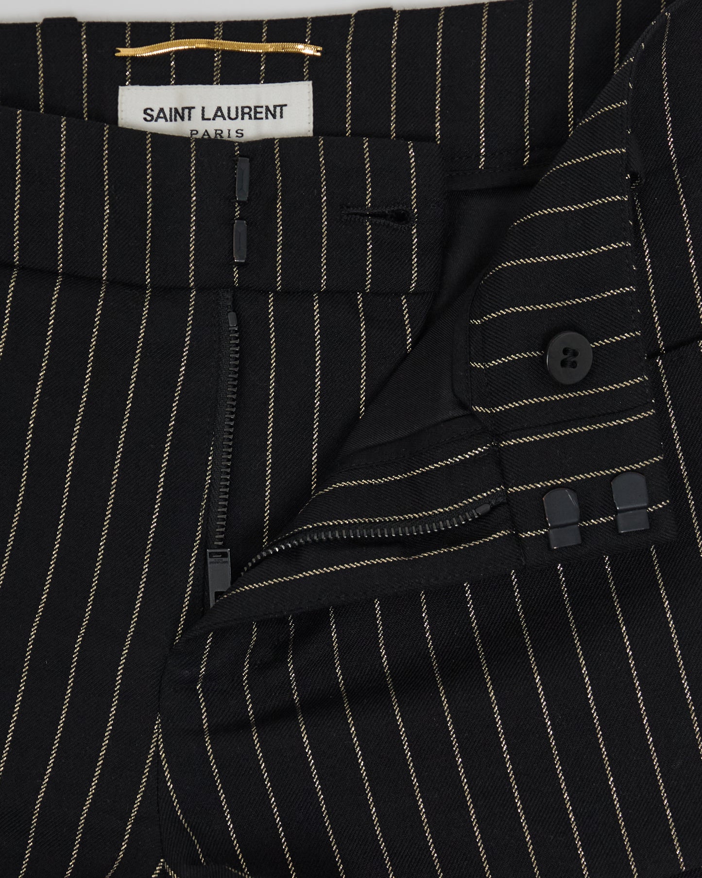 SAINT LAURENT MINI PINESTRIPES SHORTS