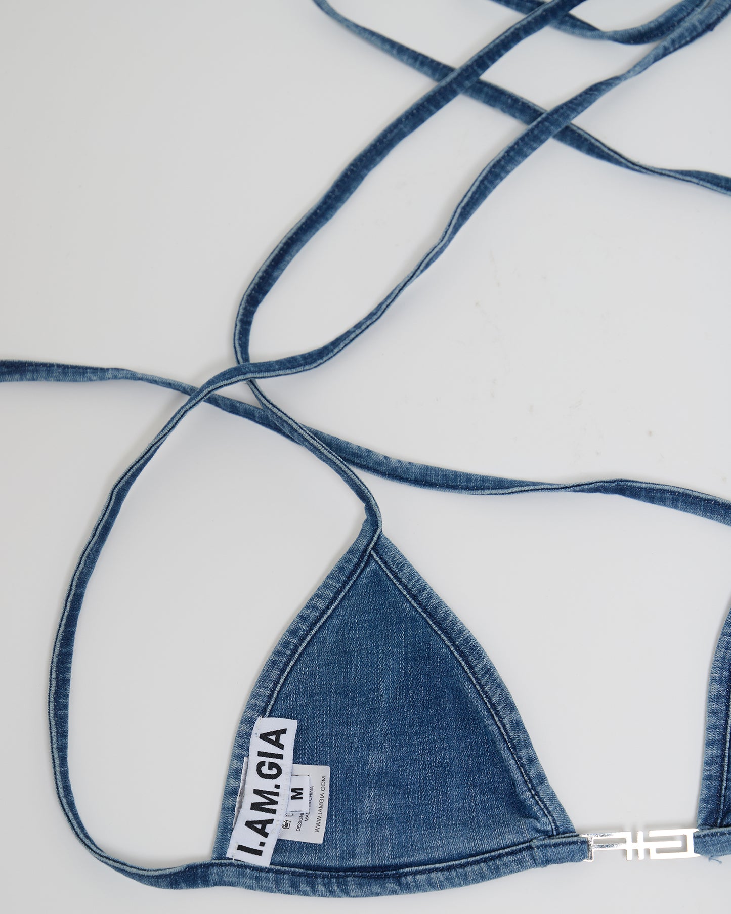 I AM GIA DENIM BIKINI TOP